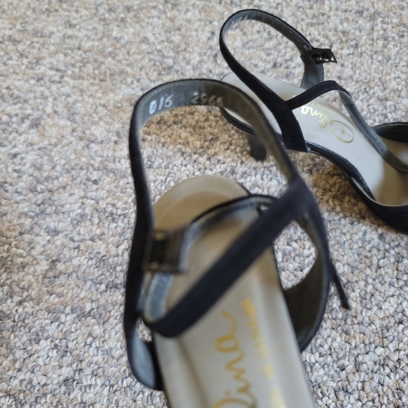 Celina Black Suede Small Heels Sandal shoes - Picture 5 of 7